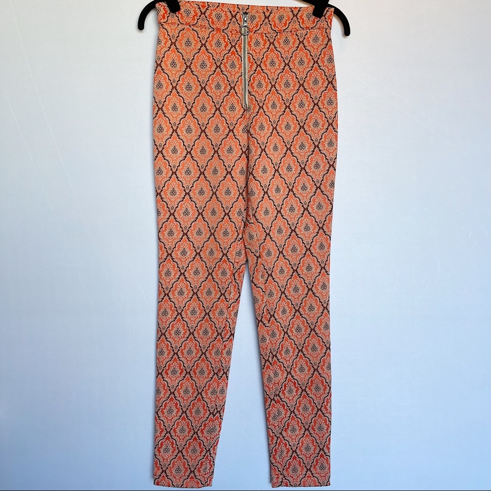 NWT Urban Outfitters Susie Jacquard Circle Zipper Bohemian Pin Up Pants